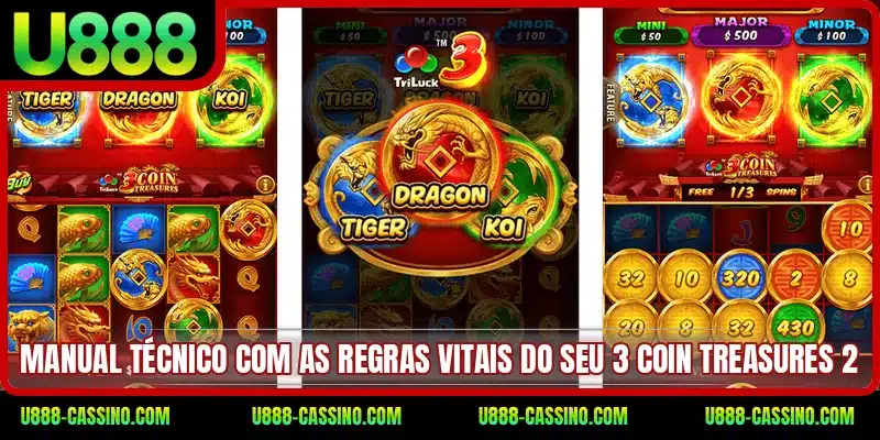 Manual técnico com as regras vitais do seu 3 Coin Treasures 2