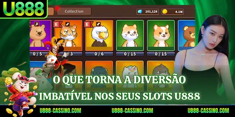 O que torna a diversão imbatível nos seus Slots U888