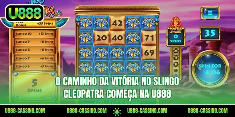 O caminho da vitória no Slingo Cleopatra começa na U888